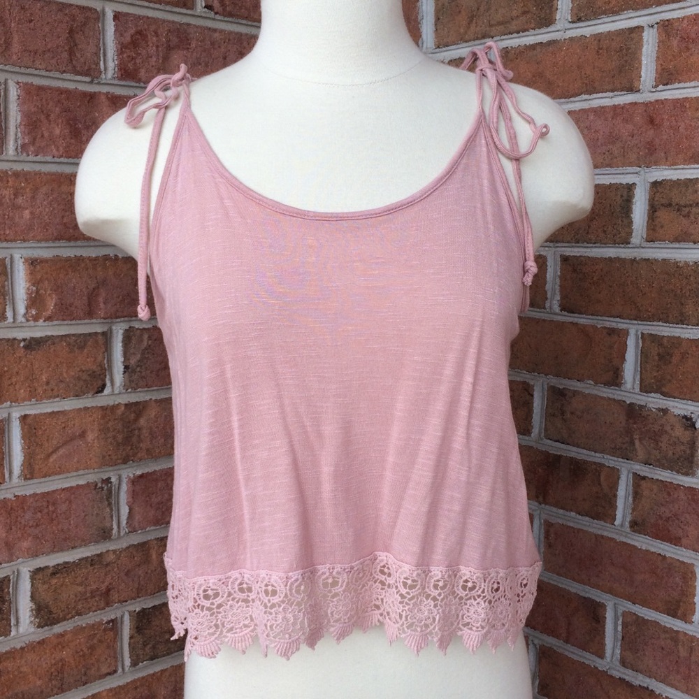 Pink F21 crop top